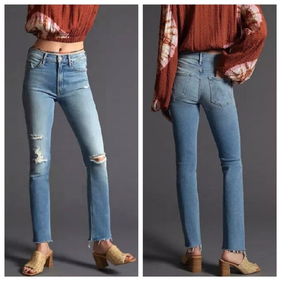 MOTHER Denim - Mother The Midrise Dazzler Ankle Fray Weekend Kitten Denim Jeans